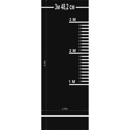 Купить Дорожка (разметка) для прыжков в длину с места для сдачи норматива (цв. черный) в Судогде 